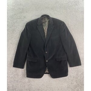 Vintage Ralph Lauren Sport Coat Men 44 L Brown Corduroy Leather Buttons LRL